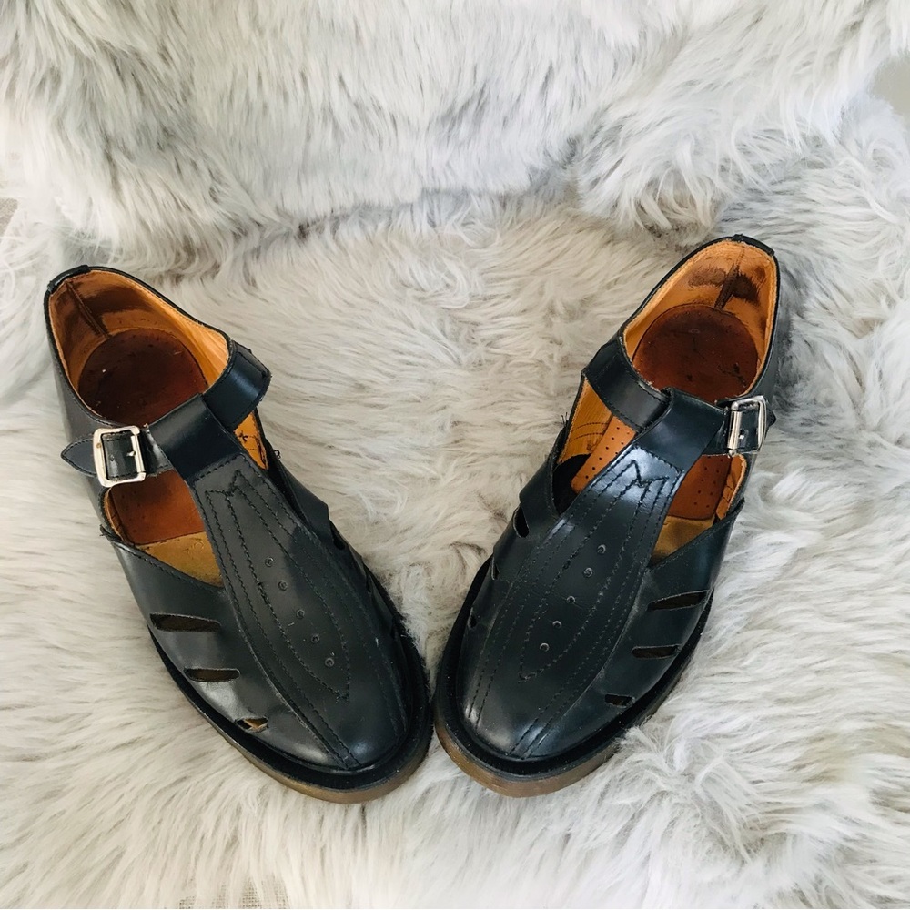 Dr. Martens Black Leather Flats
